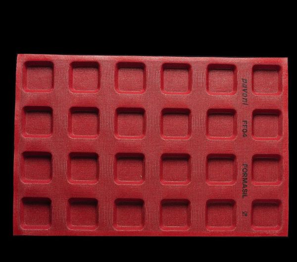 Stampo microforato FORMASIL 600 x 400 mm forme quadrate - 24 impronte 