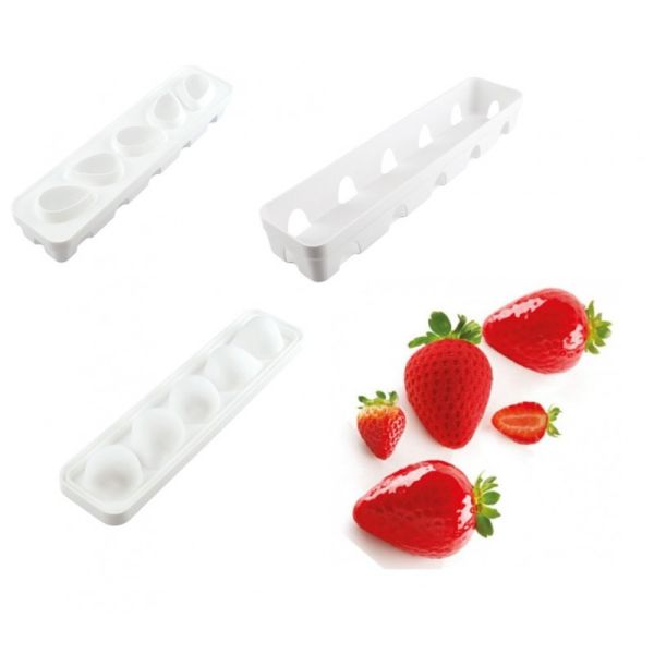 Stampo in silicone frutti FRAGOLA GRANDE di Silikomart Professional