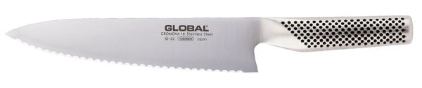 Coltello trinciante seghettato cm. 20 per destrimani di Global - G22R