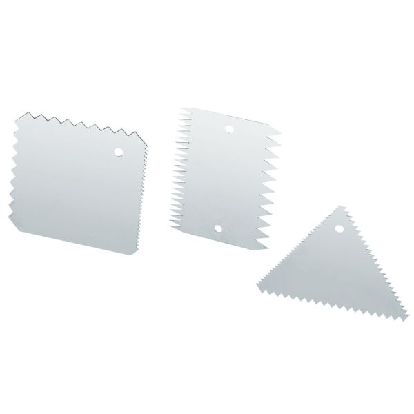 Kit raschietti dentellati in acciaio di Martellato Professional