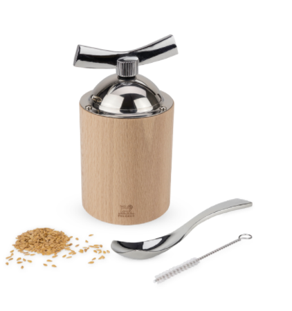 Macina semi di lino e sesamo in legno con accessori di Peugeot