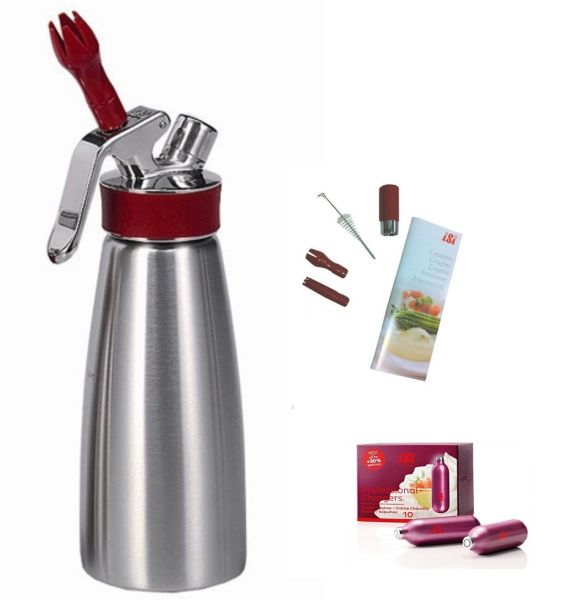 Sifone 0,5 litri iSi Gourmet Whip Plus + 10 cartucce