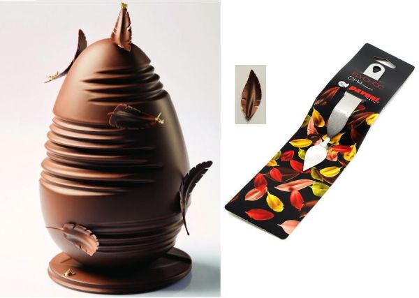 Uova di Pasqua con Piume: Set Stampi Nick + Spatola Piuma di Pavoni