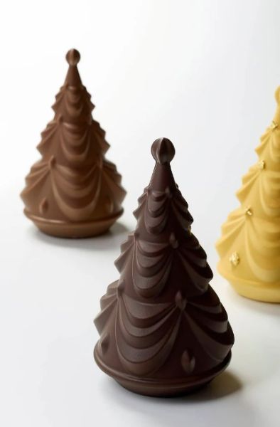 Kit di 2 stampi termoformati per cioccolato Drappo di Pavoni Professional