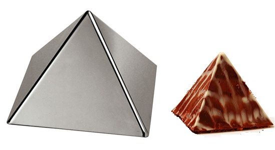Stampo a forma di piramide in acciaio inox