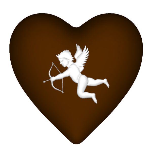 Stampo in policarbonato per cioccolato Cuore con Cupido