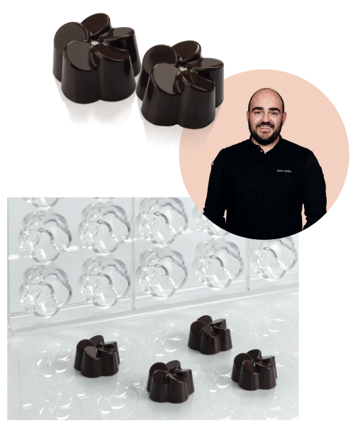 Stampo in policarbonato Flora by Javier Guillén Linea VIP di Martellato 