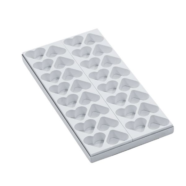 Heart - Stampo per mignon 48 x 44 x h 25 mm. 35 ml. 32 pcs. di Martellato Professional