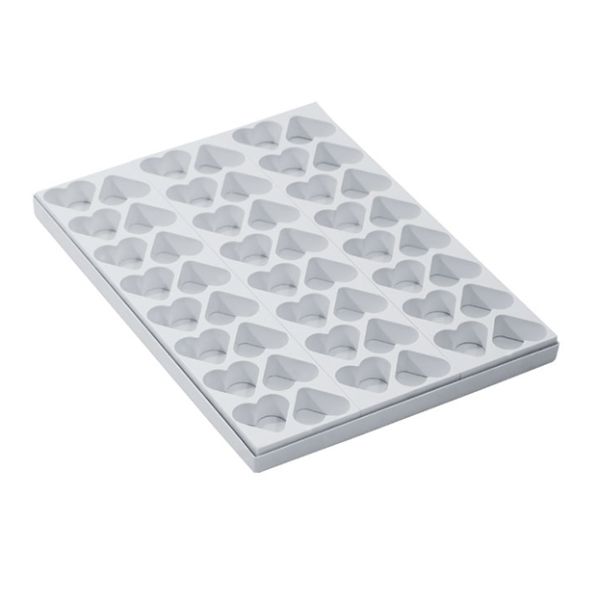 Heart - Stampo per mignon 48 x 44 x h 25 mm. 35 ml. 48 pcs. di Martellato Professional