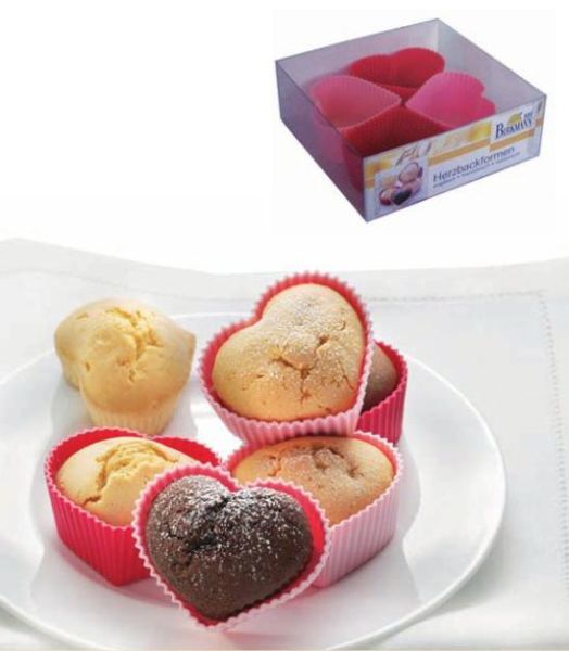 Stampo cuore 4 pezzi Muffins-Desserts