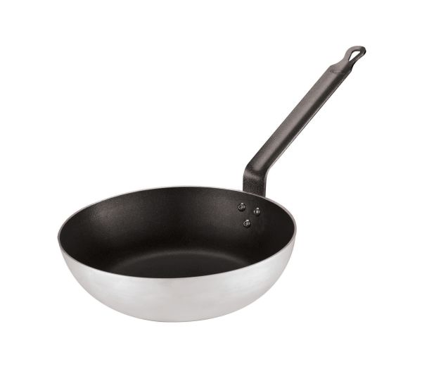 Padella bombata antiaderente con manico in ferro Serie 6100