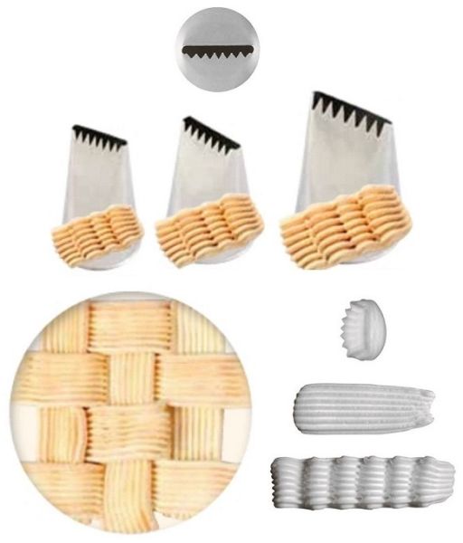 Set 3 bocchette acciaio inox assortite per cestello 