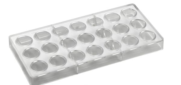 Stampo per praline INNOVATION 275 x 135 mm, 21 pezzi Ø 30 x h 18 mm - vol. 10 gr