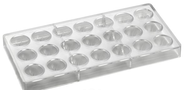 Stampo per praline INNOVATION 275 x 135 mm, 21 pezzi Ø 30 x h 18 mm - vol. 10 gr