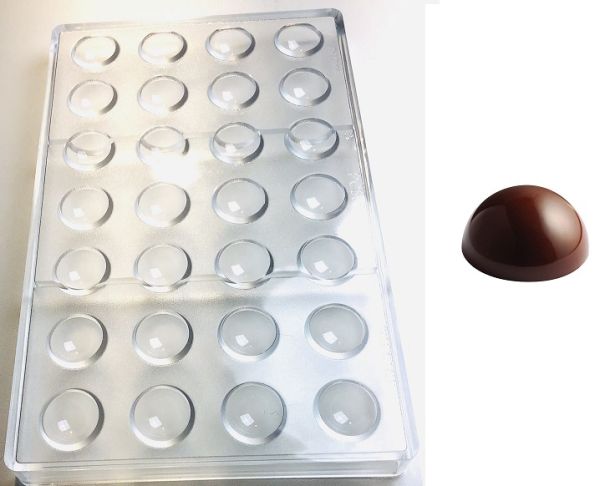Stampo per praline semisfera D. 25 mm. di Pavoni Professional 