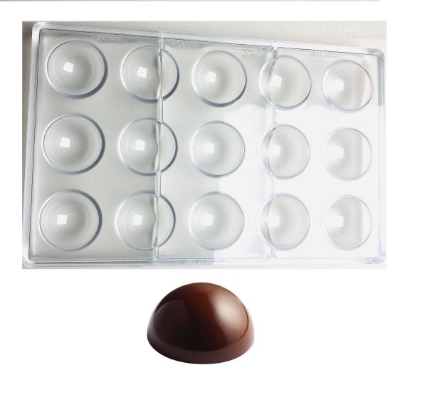 Stampo per praline semisfera D. 45 mm. di Pavoni Professional 