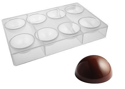 Stampo per praline semisfera D. 55 mm. di Pavoni Professional