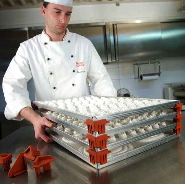 Pilly4: Set di 4 angolari in silicone per teglie di Pavoni Professional 