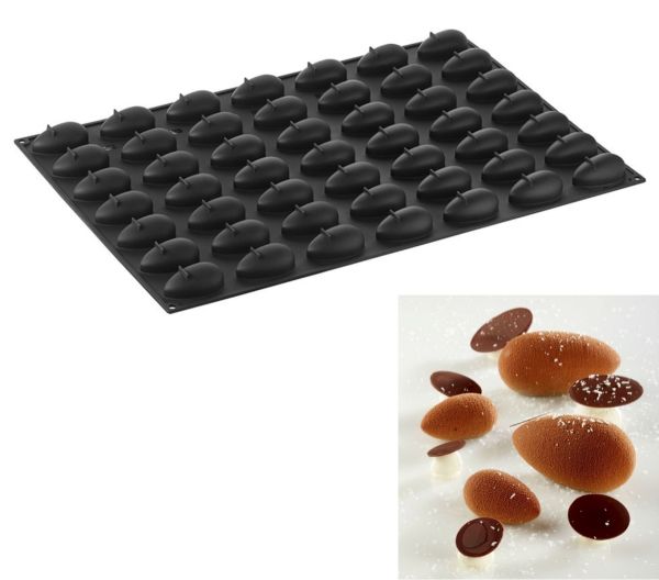 Stampo Pavoflex 3D in silicone Quenelle tonda di Pavoni Professional