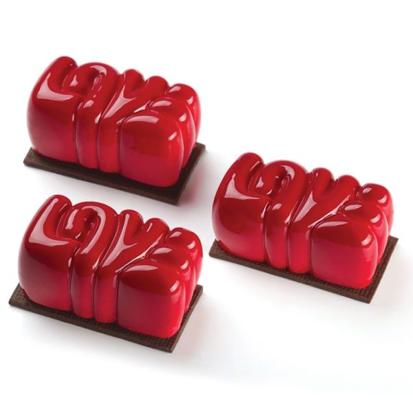 Lovely: Stampo in silicone cuore 3D monoporzione ANTONIO BACHOUR di Pavoni