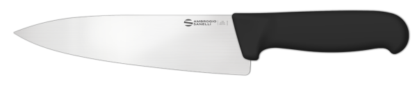 Coltello trinciante cuoco cm. 20 Manico Nero Linea Supra di Ambrogio Sanelli