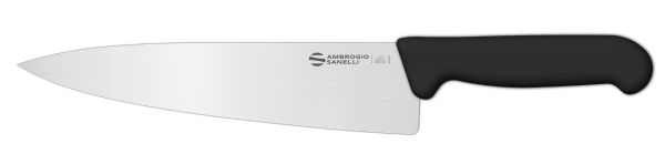 Coltello trinciante cuoco cm. 22 Manico Nero Linea Supra di Ambrogio Sanelli