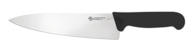 Coltello trinciante cuoco cm. 24 Manico Nero Linea Supra di Ambrogio Sanelli