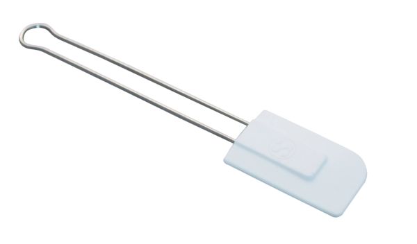 Spatola in silicone bianco con manico in inox di Schneider 