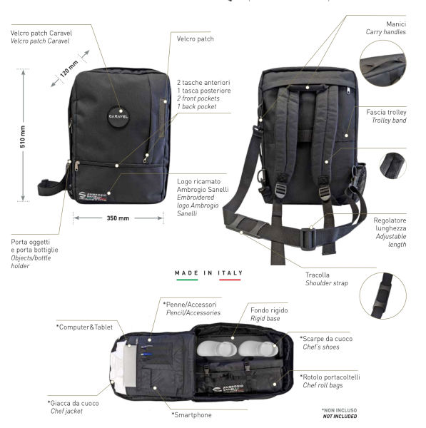 ZAINO MULTIUSO Caravel portacoltelli ed accessori 