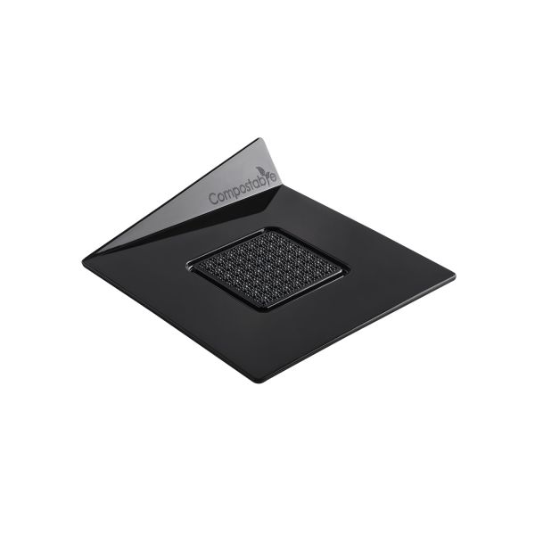 SET 100 VASSOI COMPOSTABILI NERI - QUADRATO 83X83 MM di Silikomart Professional