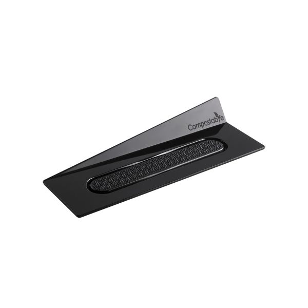 SET 100 VASSOI COMPOSTABILI NERI - RETTANGOLO 140X40 MM di Silikomart Professional