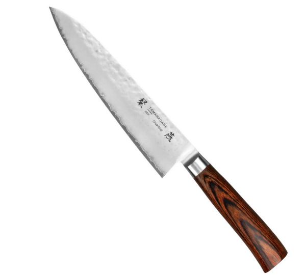 Coltello cucina cm. 21 linea Tsubame Pakkawood di Tamahagane 