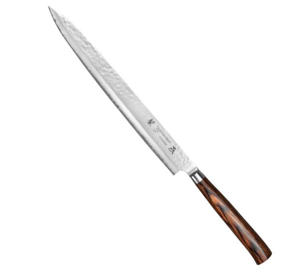 Coltello Sashimi cm. 27 linea Tsubame Pakkawood di Tamahagane 