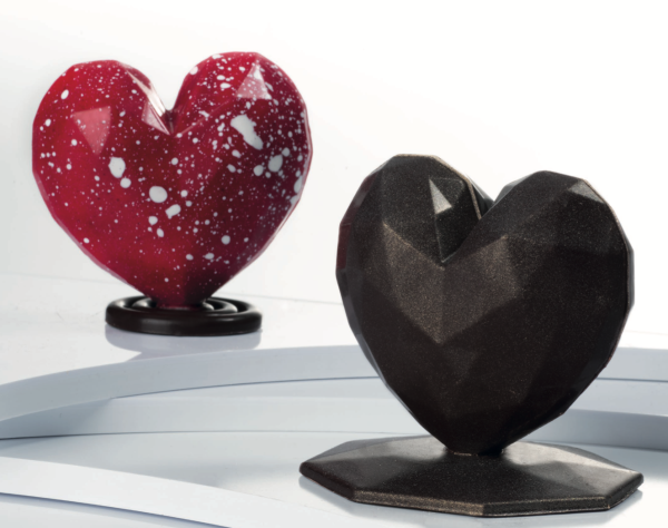 SweetLove Heart: stampi in policarbonato cuore su base di Martellato Professional