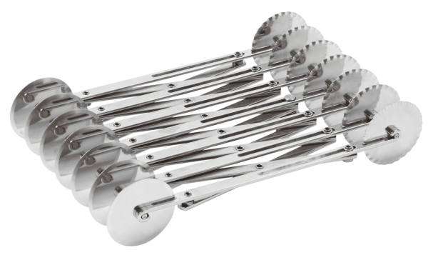 Tagliapasta estendibile, 7 lame doppie, inox