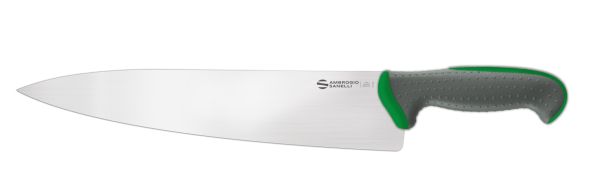 Coltello trinciante cuoco cm. 28 manico verde Linea Tecna di Ambrogio Sanelli