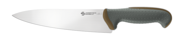 Coltello trinciante cuoco cm. 24 manico marrone Linea Tecna di Ambrogio Sanelli