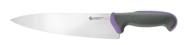 Coltello trinciante cuoco cm. 24 manico viola Linea Tecna di Ambrogio Sanelli