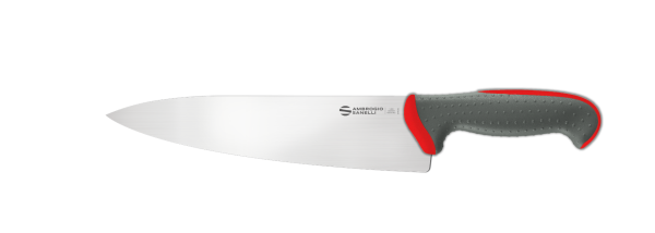 Coltello trinciante cuoco cm. 24 manico rosso Linea Tecna di Ambrogio Sanelli