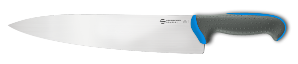Coltello trinciante cuoco cm. 30 manico blu Linea Tecna di Ambrogio Sanelli