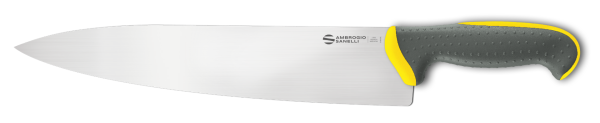 Coltello trinciante cuoco cm. 30 manico giallo Linea Tecna di Ambrogio Sanelli