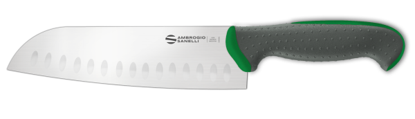 Coltello Santoku cm. 18 lama alveolata Tecna