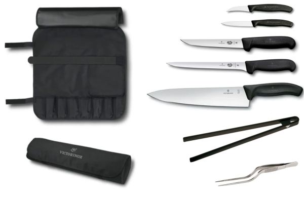 Set Valigetta Victorinox con 5 Coltelli Professionali e 2 Pinze Multiuso