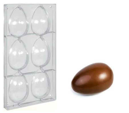 Stampo in policarbonato 6 Piccole Uova di Cioccolato 70 grammi