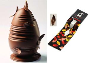 Uova di Pasqua con Piume: Set Stampi Nick + Spatola Piuma di Pavoni